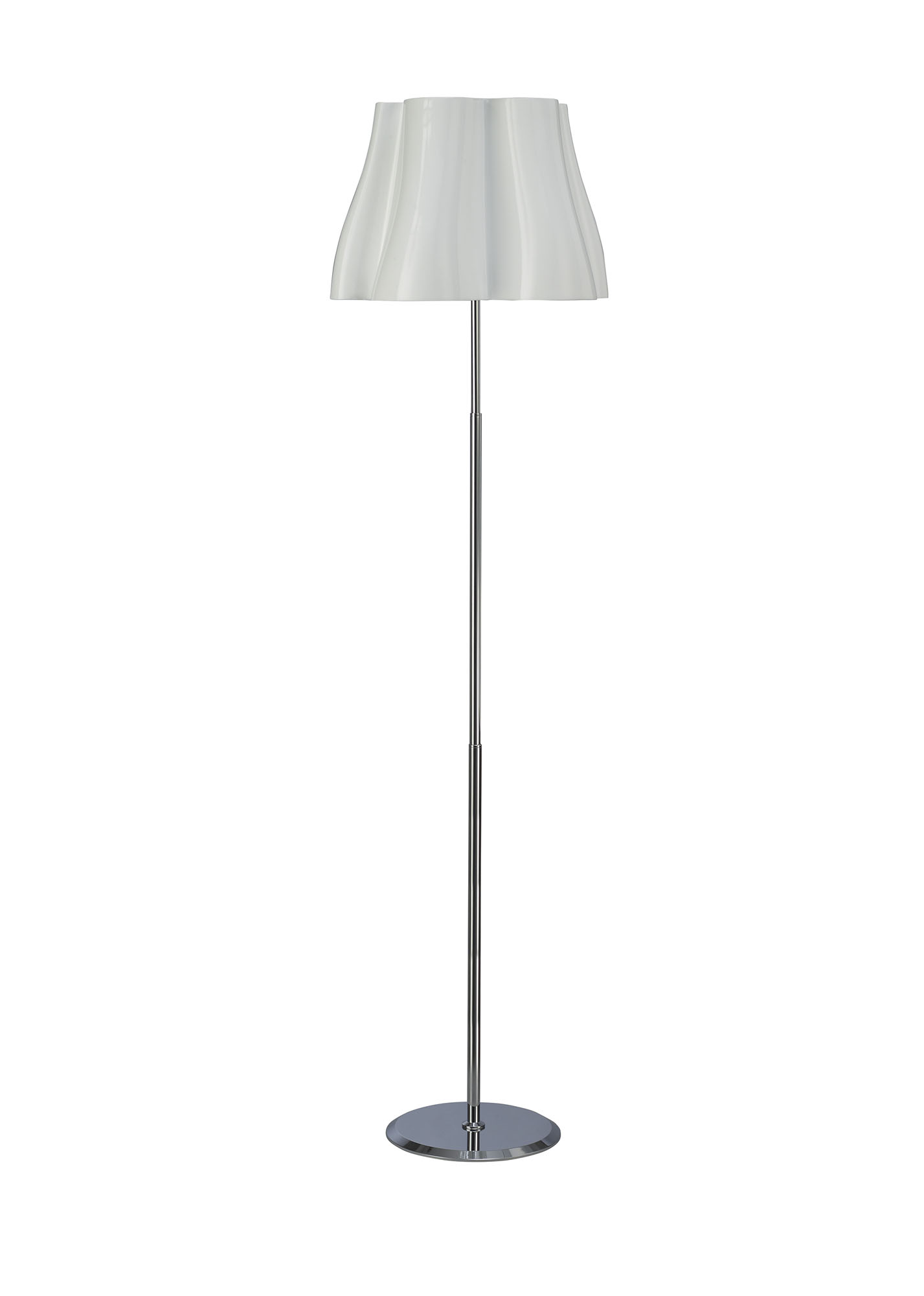 M3722  Miss 165cm Floor Lamp 3 Light Gloss White